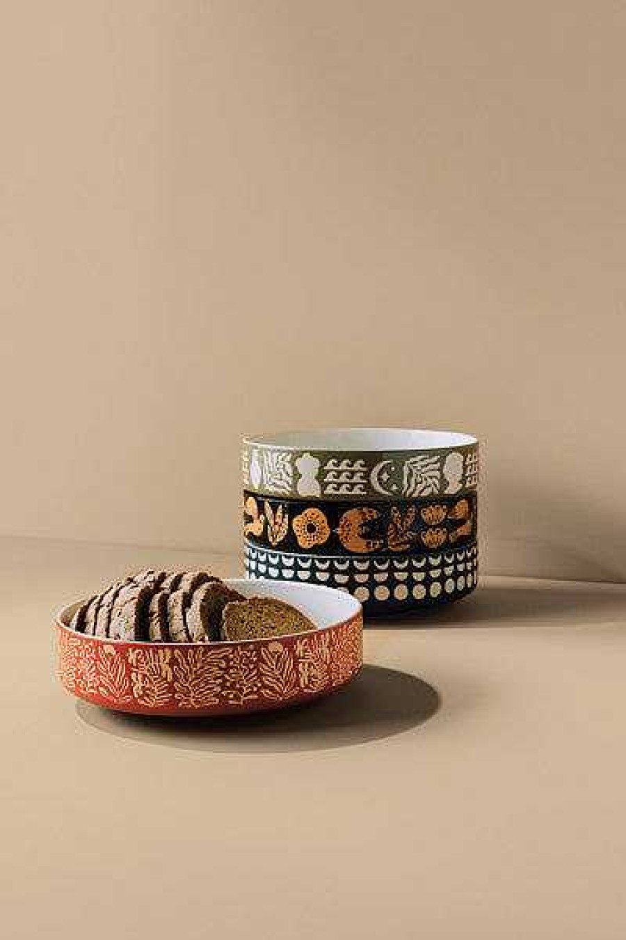 Table Relish Decor | Imprint Serving Bowl - Ink