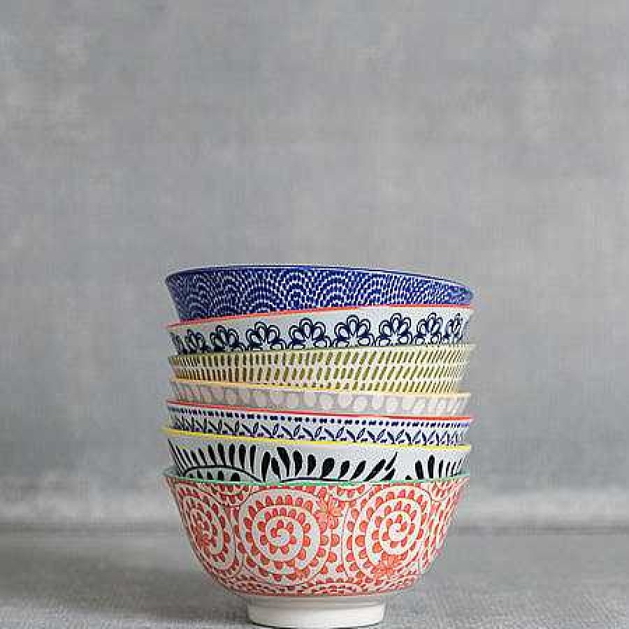 Kitchen Relish Decor | Stamped Bowl - Red Floral