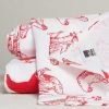 Kitchen Relish Decor | Color Center Floursack Set - Red Chickens