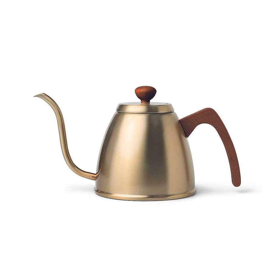 Kitchen Relish Decor | Stainless Steel Gooseneck Kettle - Brass