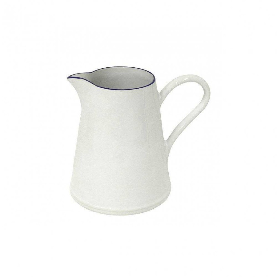 Table Relish Decor | Beja Pitcher - White Blue