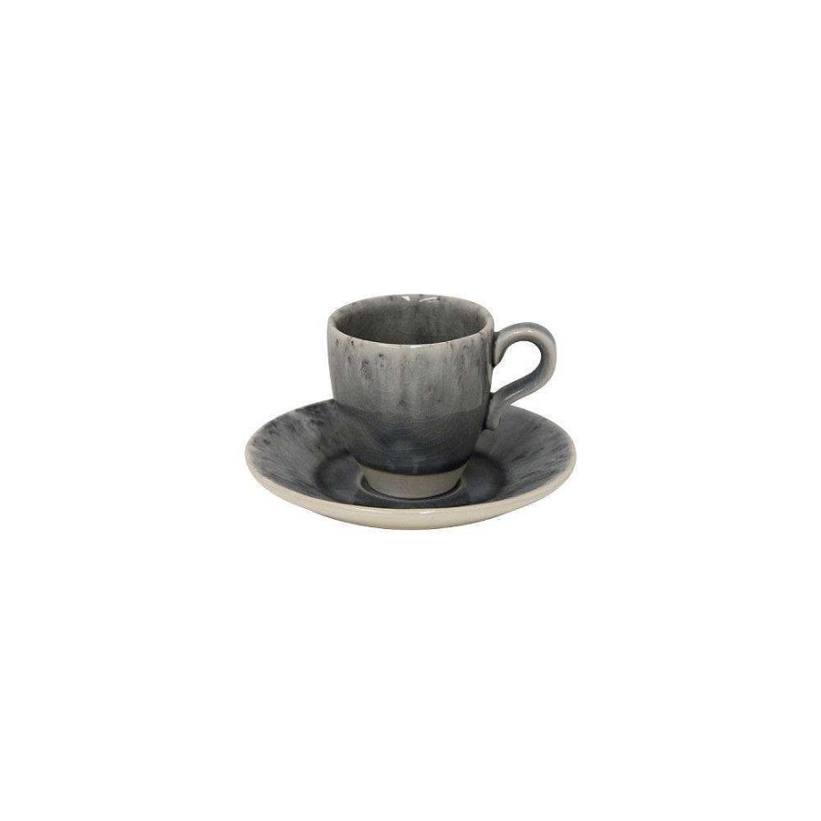 Table Relish Decor | Madeira Coffee Cup & Saucer Set - Grey