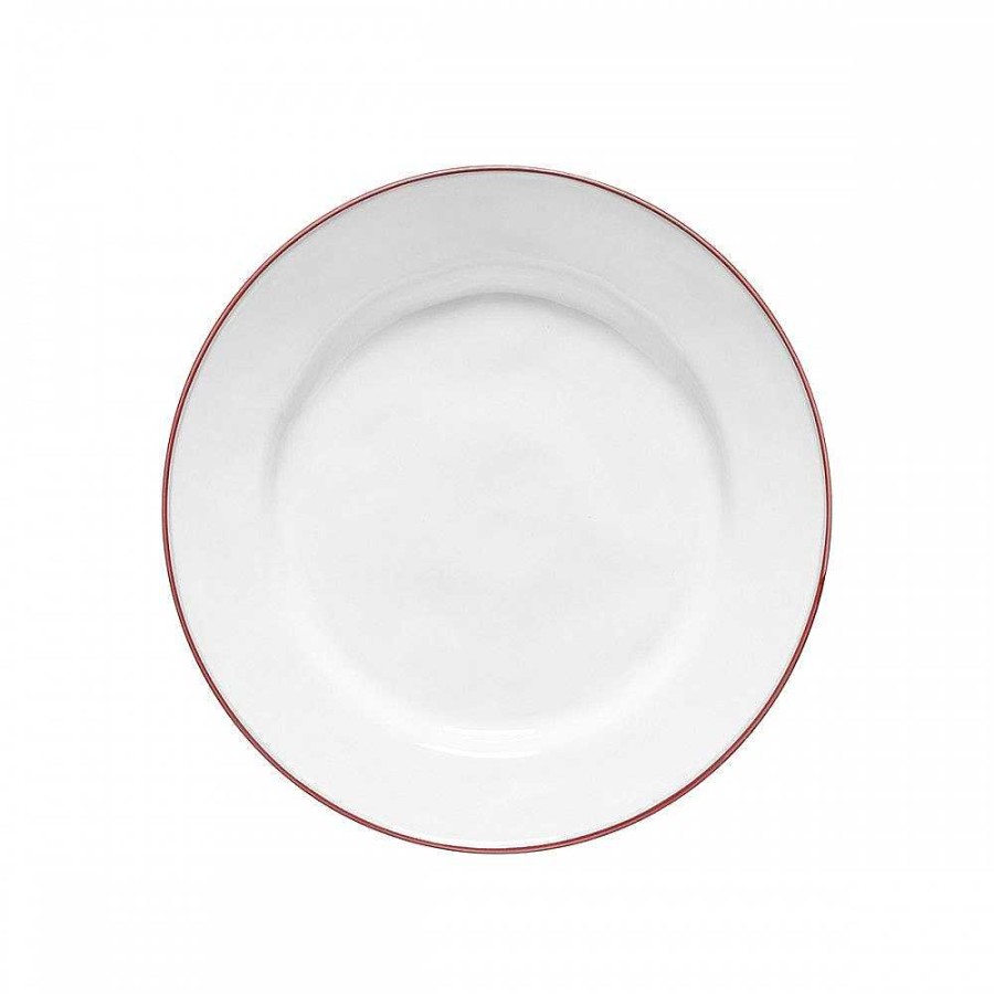 Table Relish Decor | Beja Dinner Plate Set - White Red