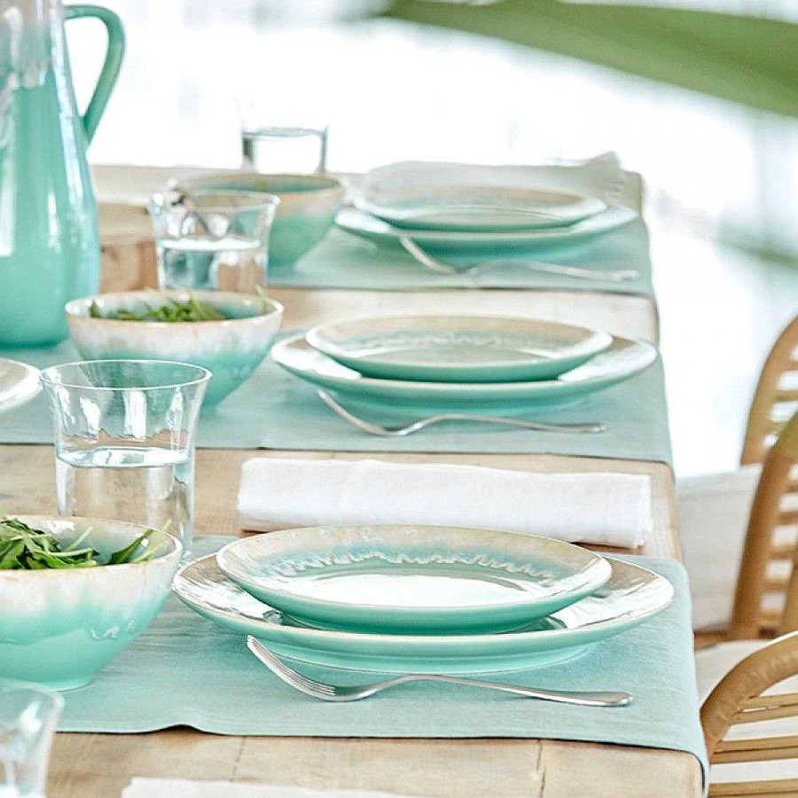 Table Relish Decor | Taormina Dinner Plate Set - Aqua