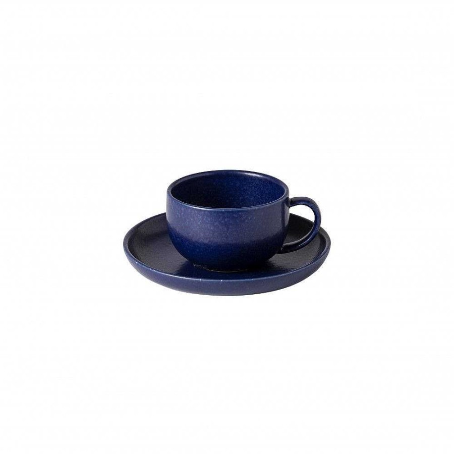 Table Relish Decor | Pacifica Tea Cup & Saucer Set - Blueberry