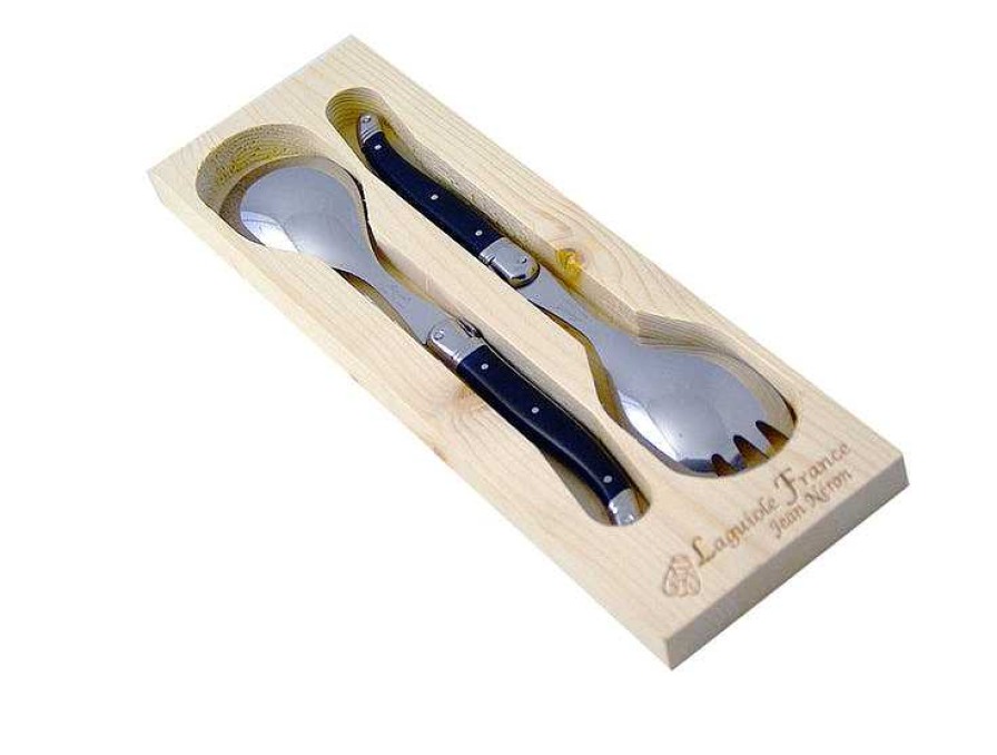 Table Relish Decor | Laguiole Salad Serving Set - Black