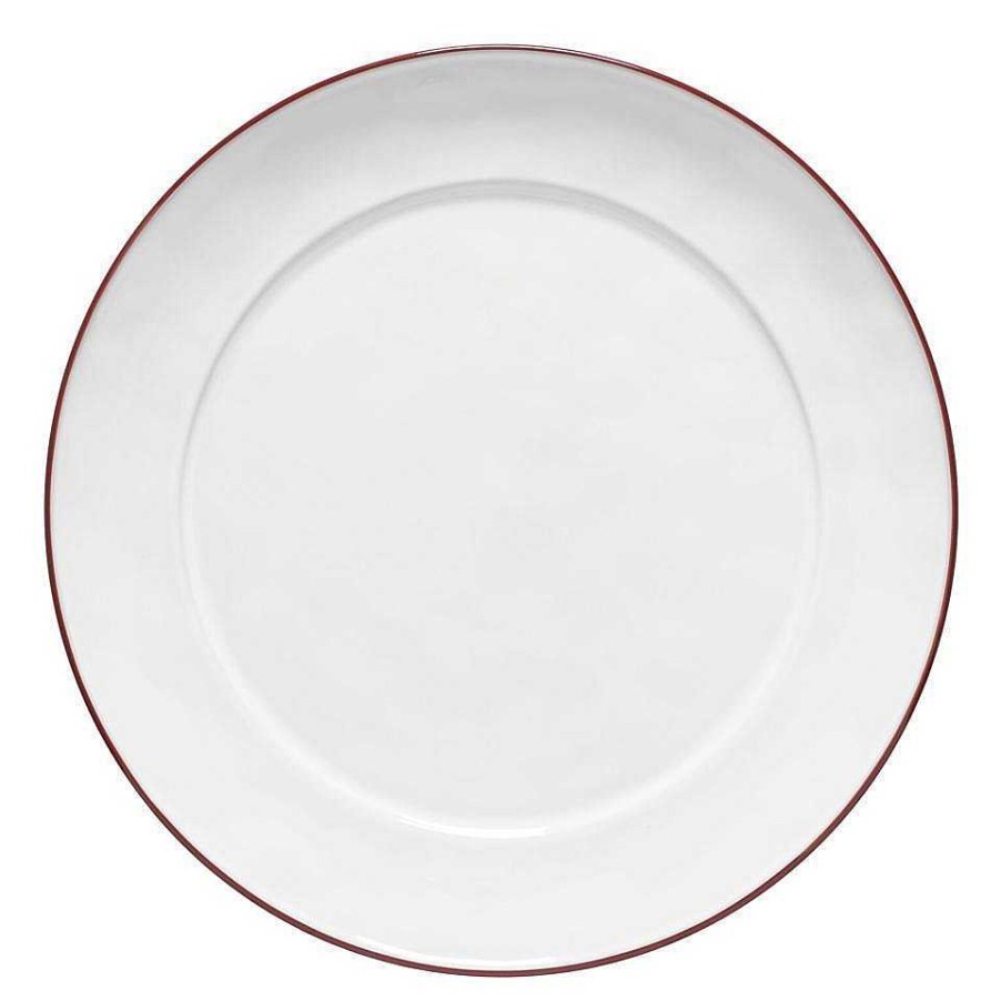 Table Relish Decor | Beja Round Platter - White Red