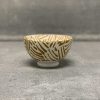 Kitchen Relish Decor | Coupe Stamped Bowl - Ochre Lines