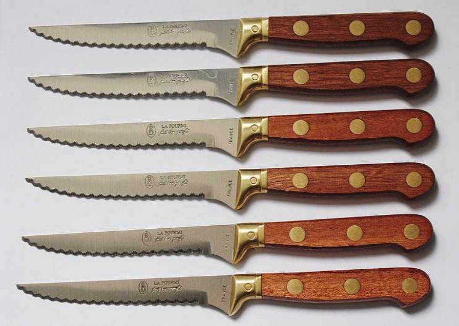 Kitchen Relish Decor | La Fourmi Laiton Steak Knife Set - Wood