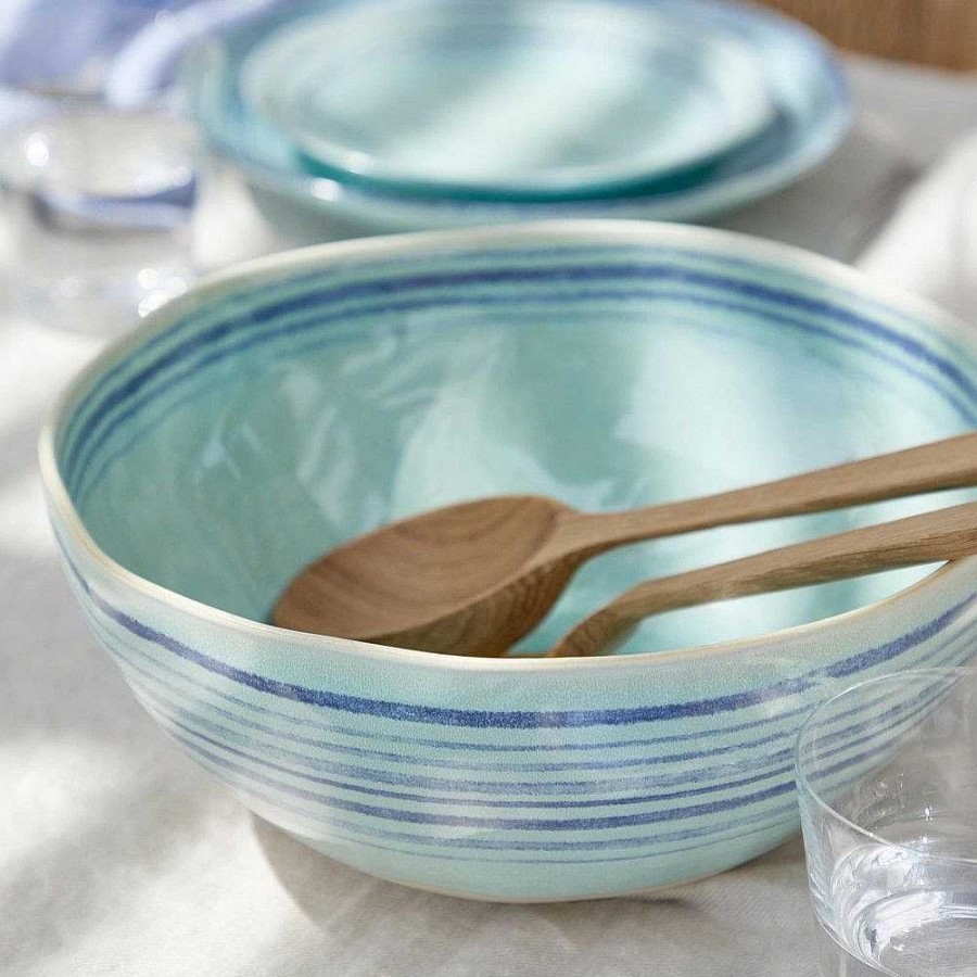 Table Relish Decor | Nantucket Serving Bowl - Aqua