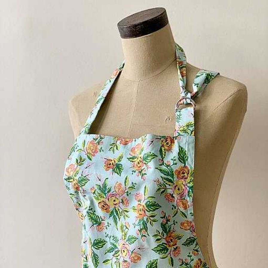 Kitchen Relish Decor | Rifle Paper Co Apron - Jardin De Paris Mint