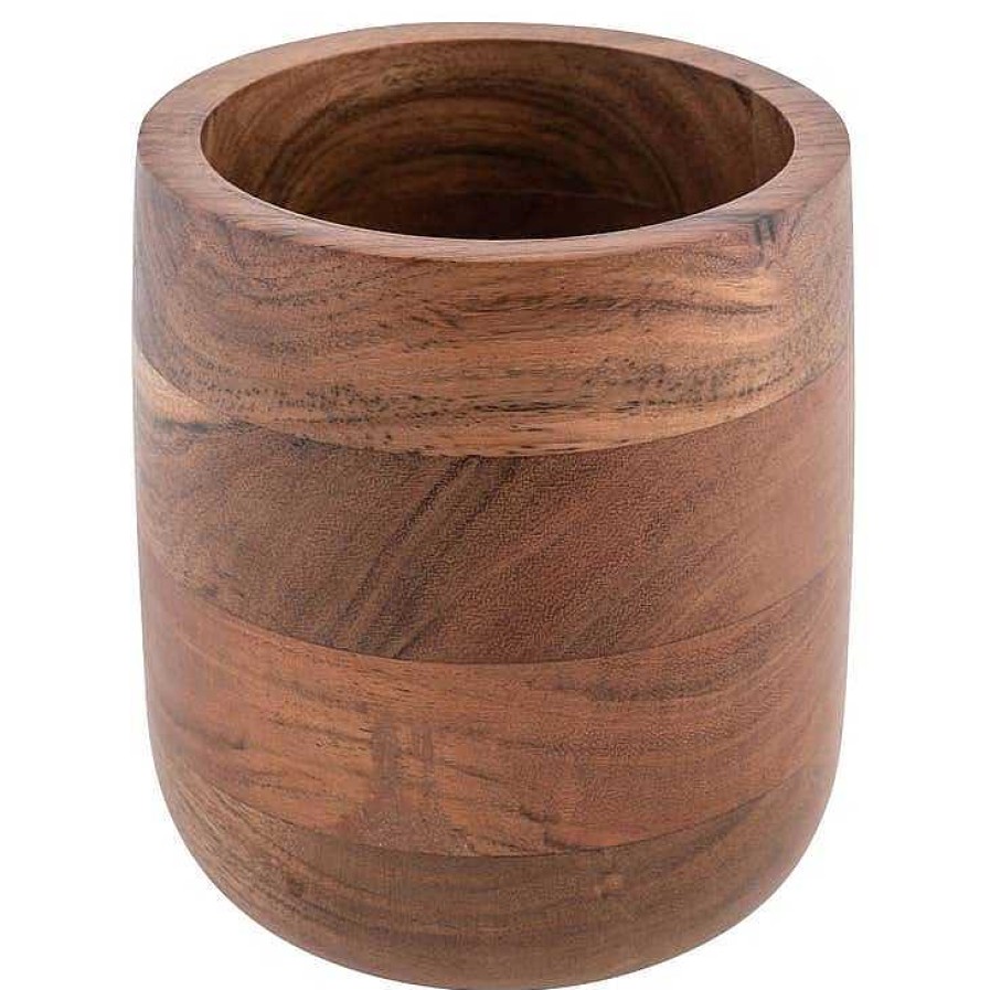 Kitchen Relish Decor | Wooden Crock Large