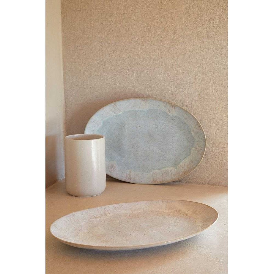 Table Relish Decor | Eivissa Large Oval Platter - Sea Blue