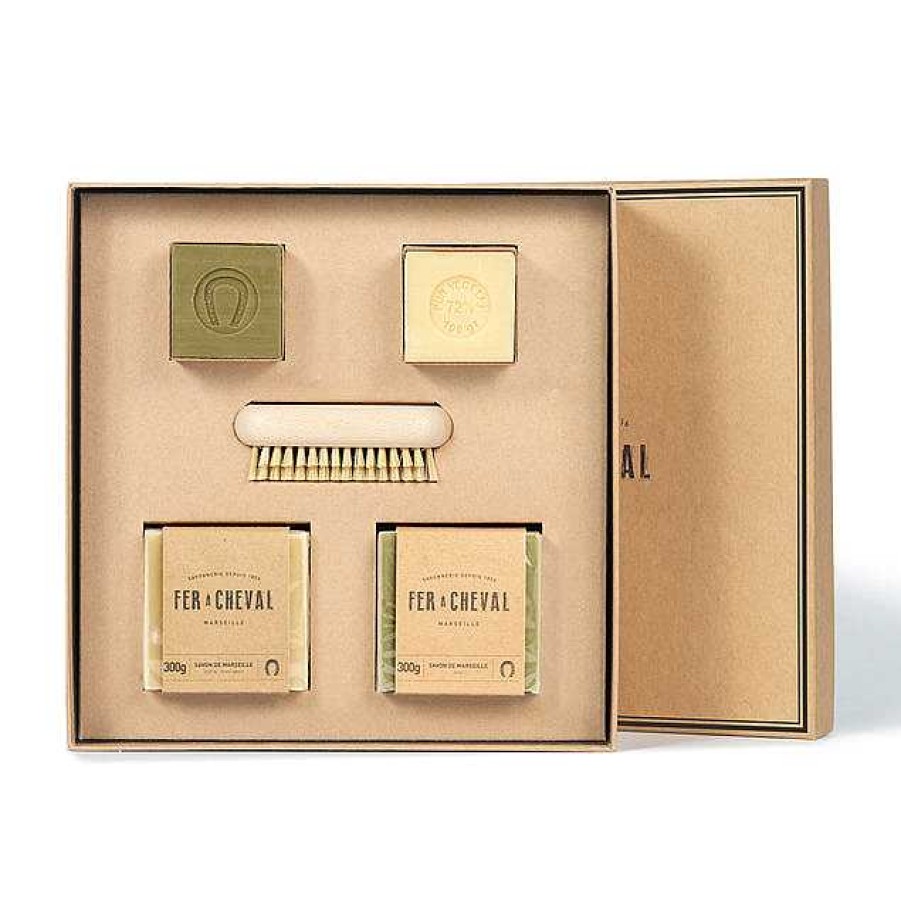 Kitchen Relish Decor | Fer Cheval Marseille Soap Gift Set