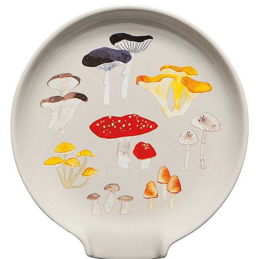 Kitchen Relish Decor | Spoon Rest - Field Mushrooms