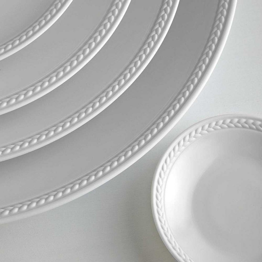 Table Relish Decor | Soie Tress E Charger Plate - White