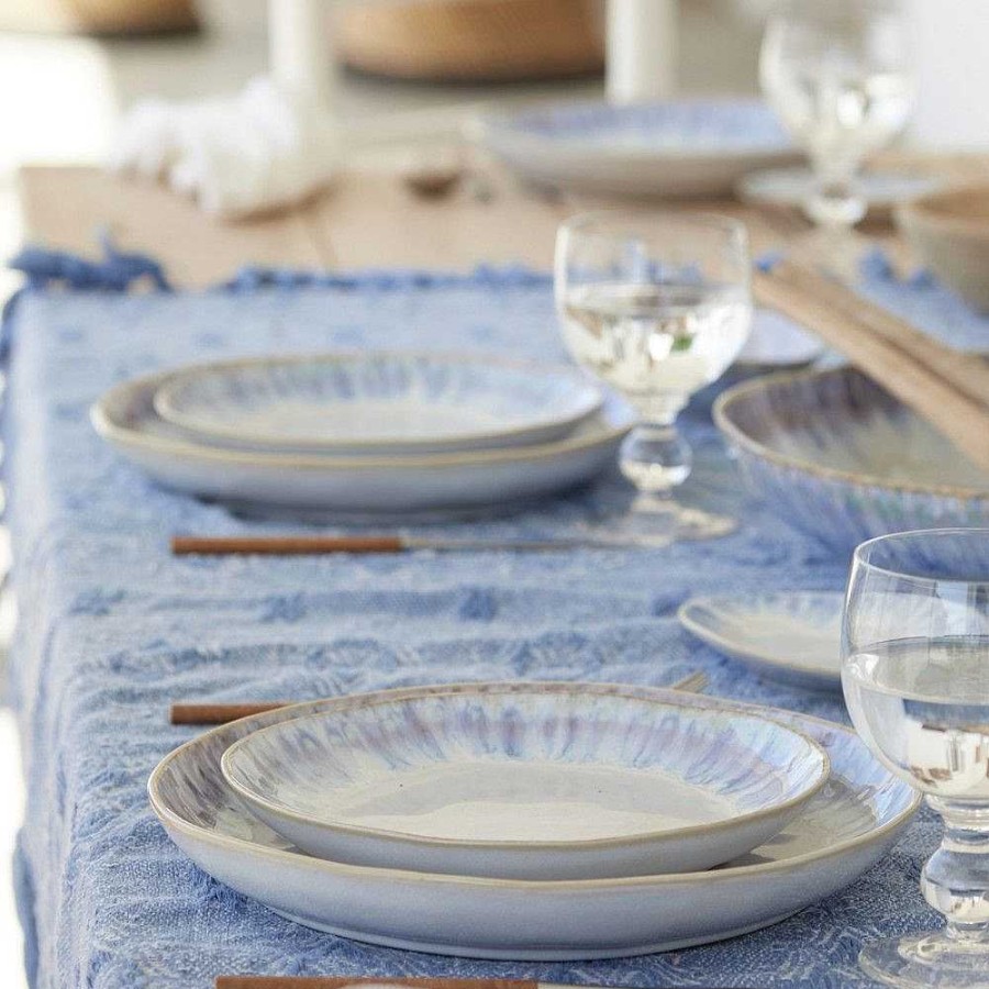 Table Relish Decor | Brisa Round Dinner Plate Set - Ria Blue