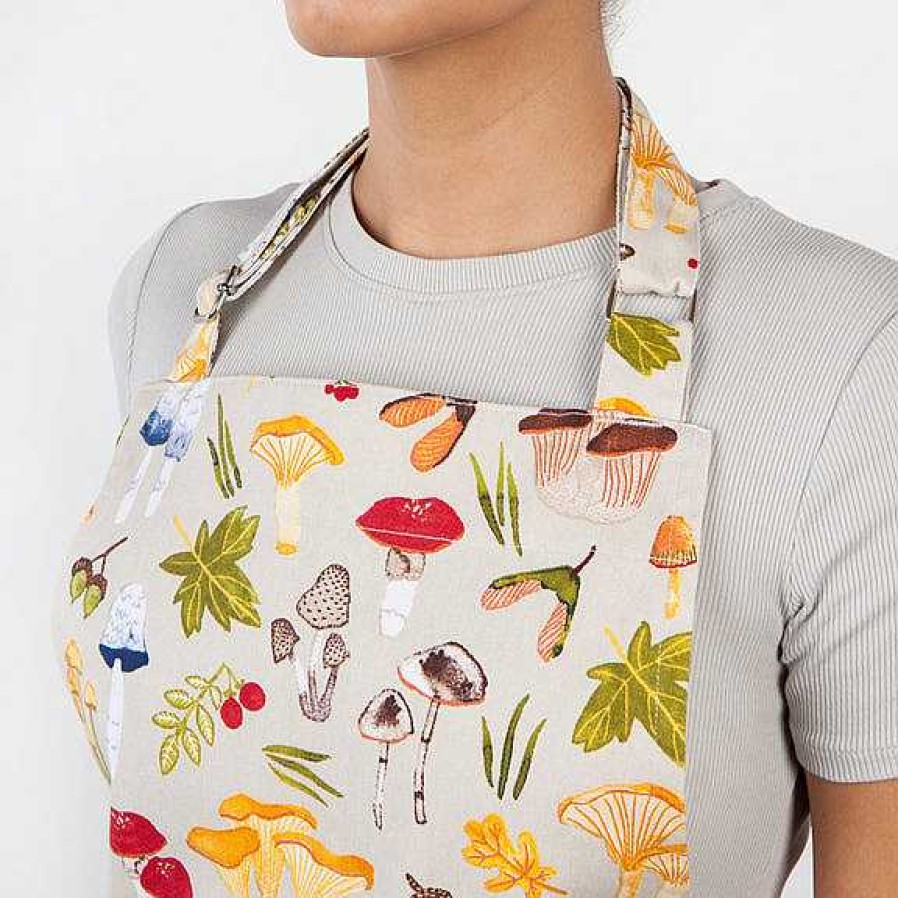 Kitchen Relish Decor | Chef Apron - Field Mushrooms