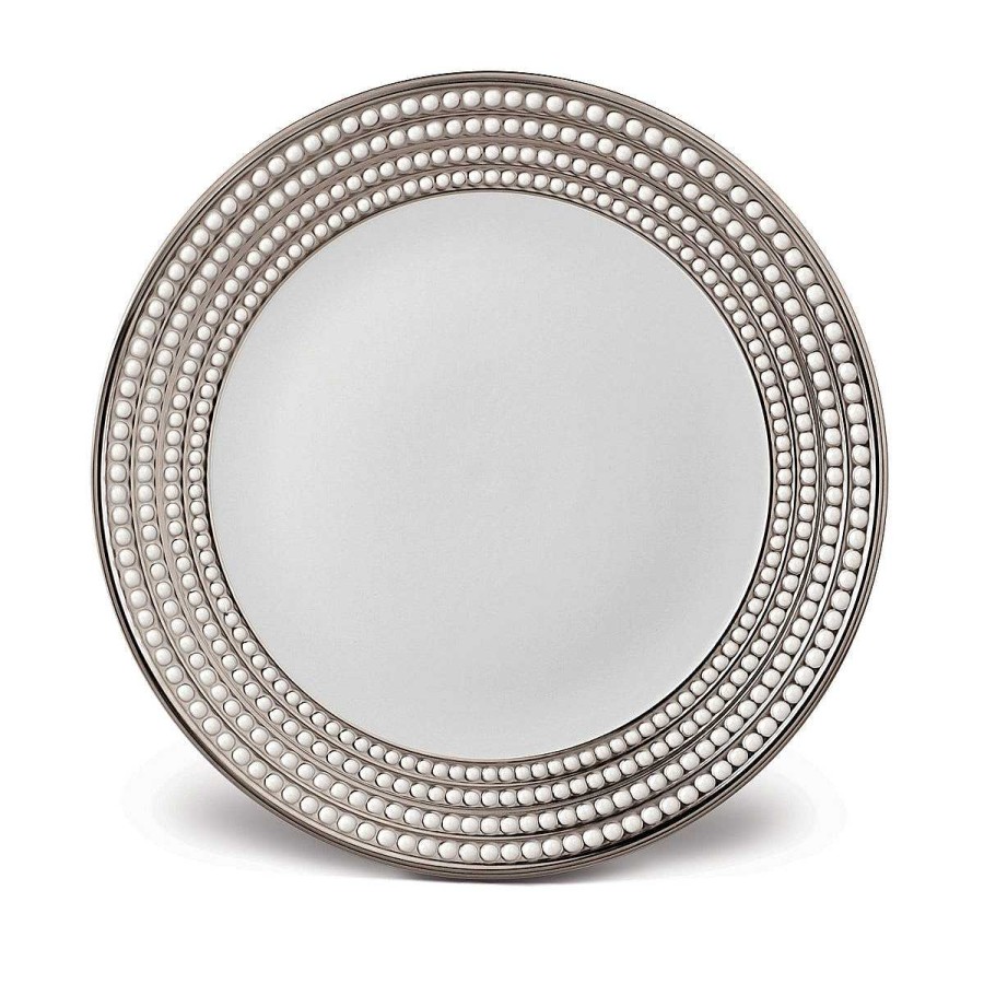 Table Relish Decor | Perl E Round Platter - Platinum