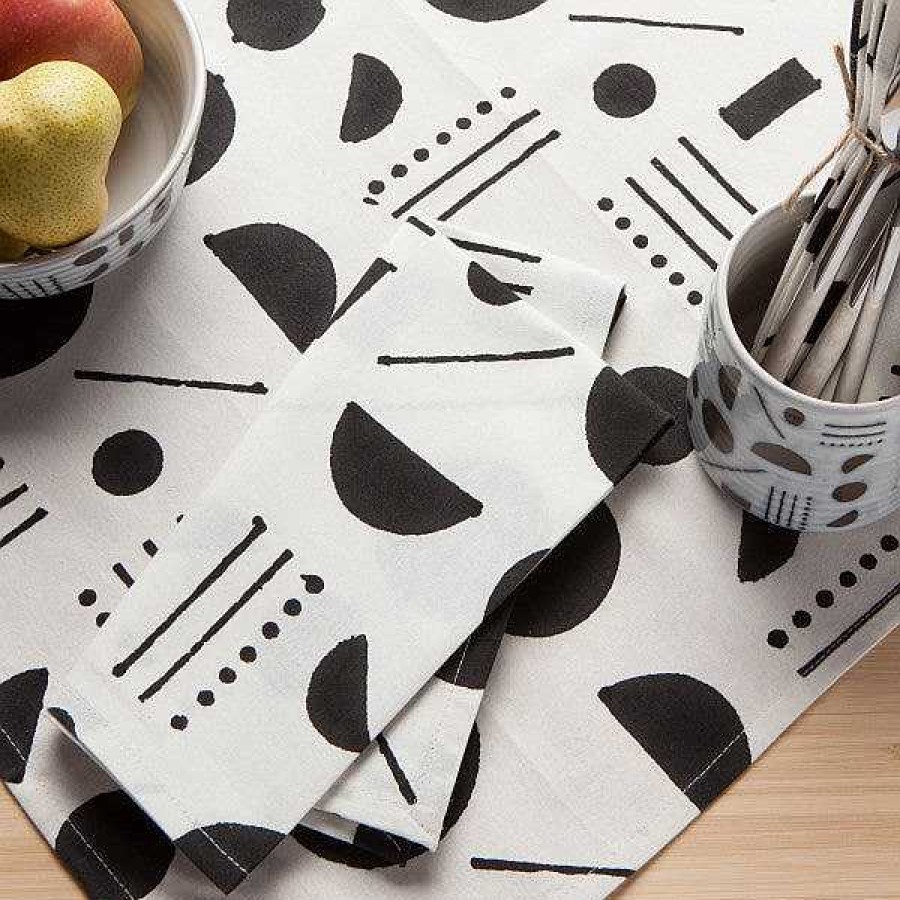 Table Relish Decor | Block Print Napkins - Domino