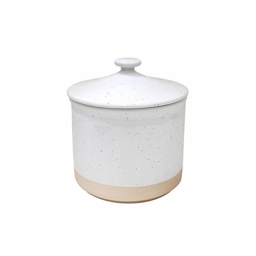 Kitchen Relish Decor | Fattoria Large Canister - White