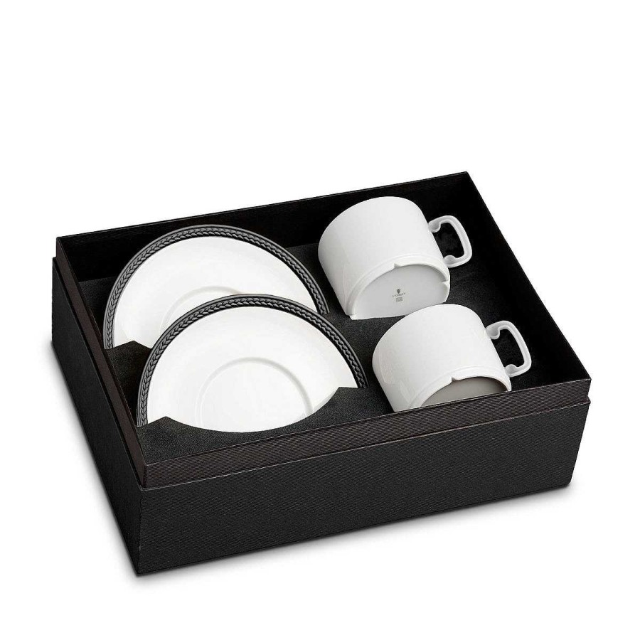 Table Relish Decor | Soie Tress E Tea Cup & Saucer Set - Black