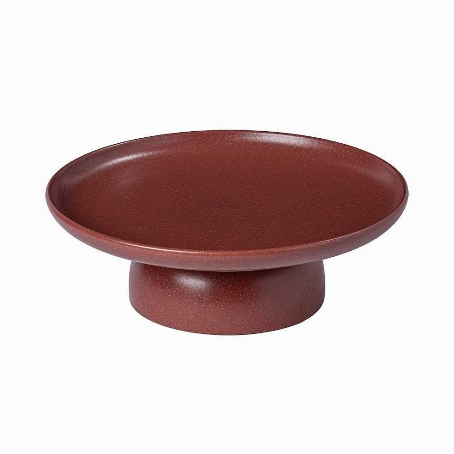 Table Relish Decor | Pacifica Footed Plate - Cayenne