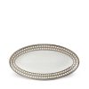 Table Relish Decor | Perl E Small Oval Platter - Platinum