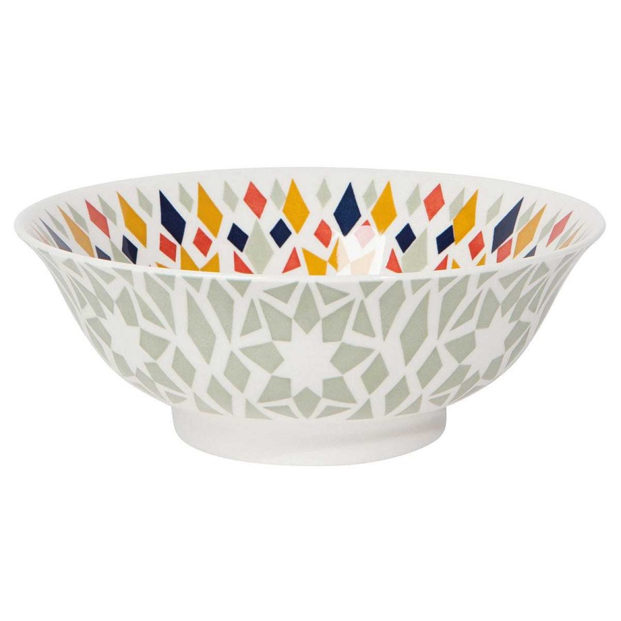 Table Relish Decor | Stamped Serving Bowl - Kaleidoscope