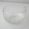 Table Relish Decor | Large Ruffle Glass Lines Bowl