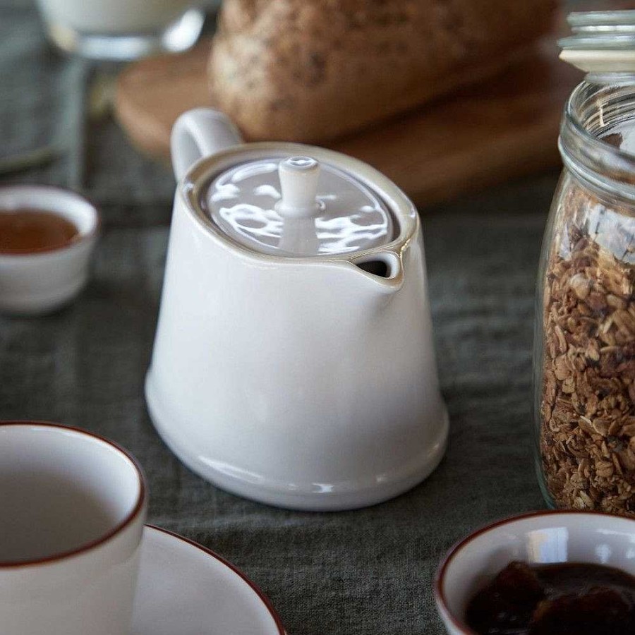 Table Relish Decor | Beja Small Teapot - White Cream