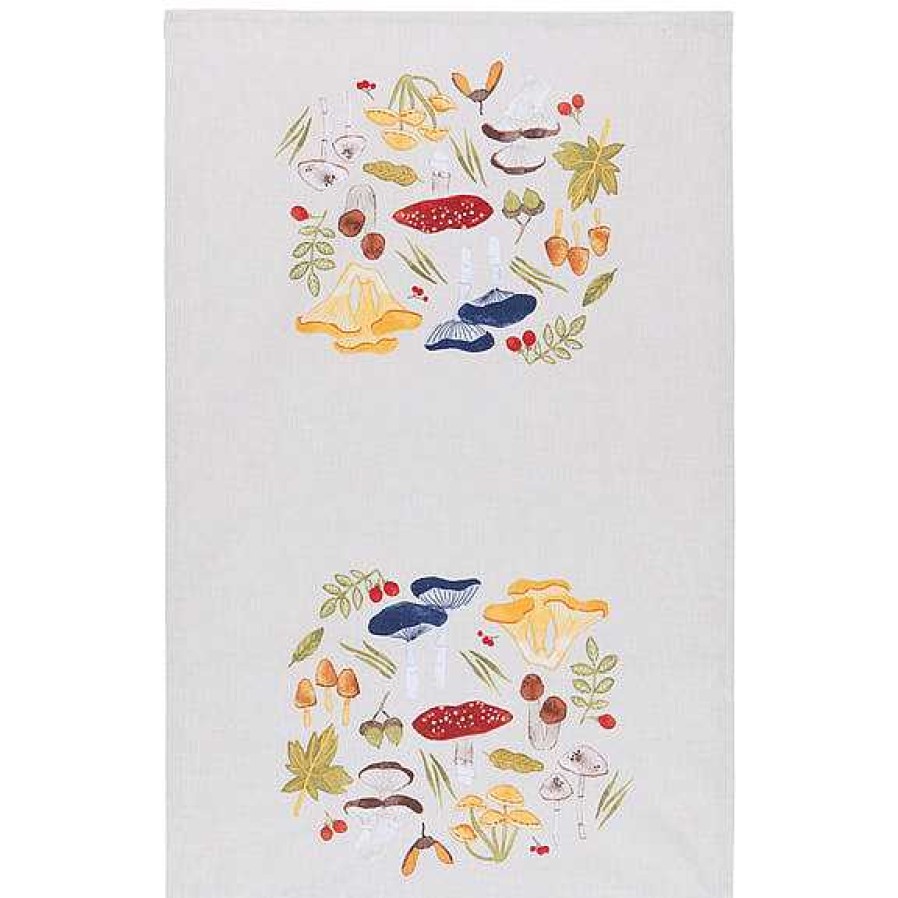 Kitchen Relish Decor | Field Mushrooms Tea Towel