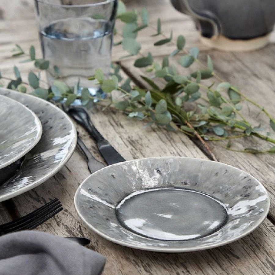 Table Relish Decor | Madeira Bread Plate Set - Grey