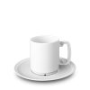 Table Relish Decor | Soie Tress E Espresso Cup & Saucer - White