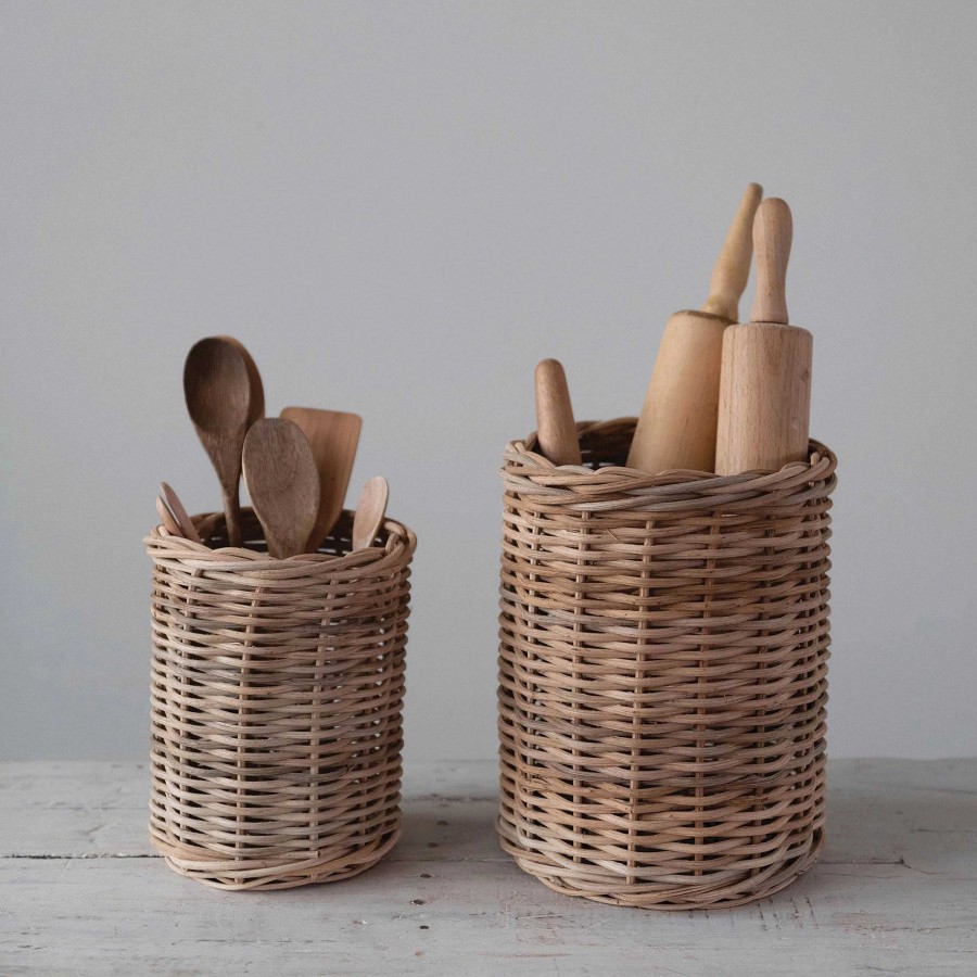 Kitchen Relish Decor | Large Wicker Basket