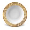 Table Relish Decor | Perl E Rimmed Serving Bowl - Gold