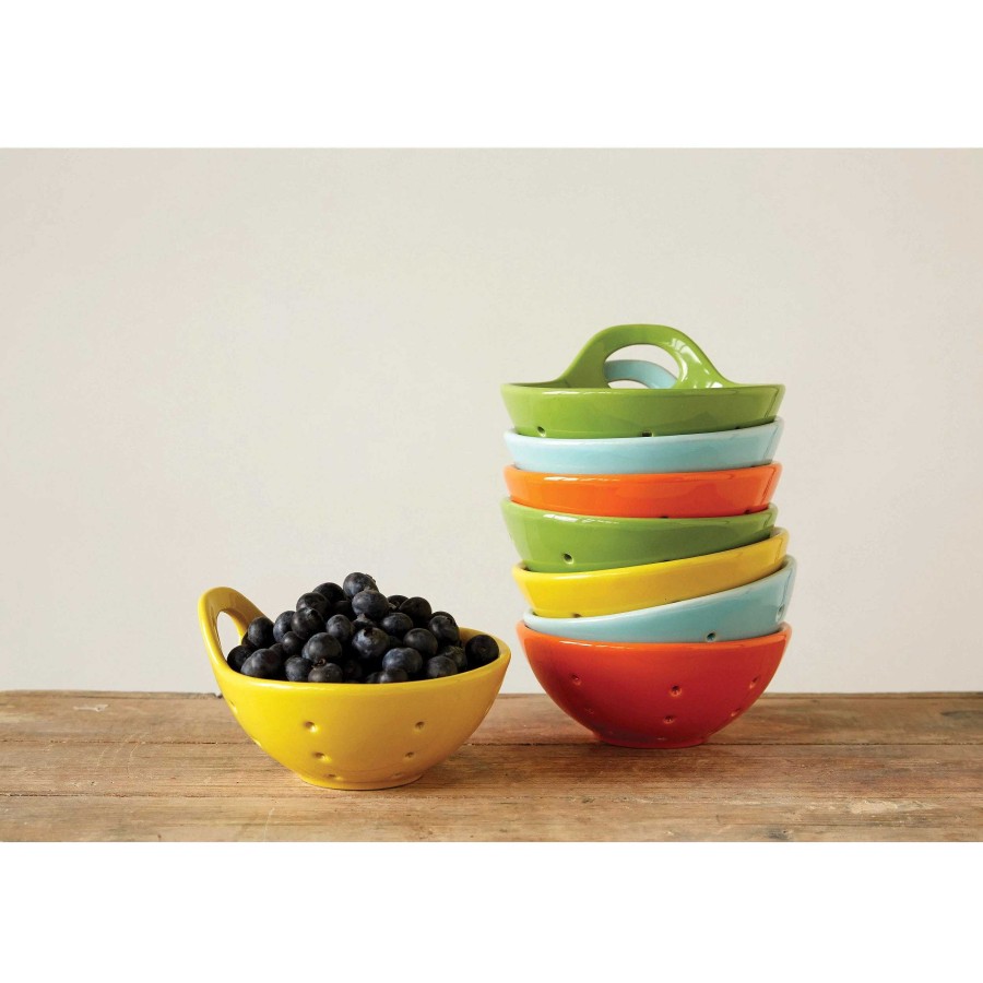 Kitchen Relish Decor | Berry Bowl With Handle - Brights