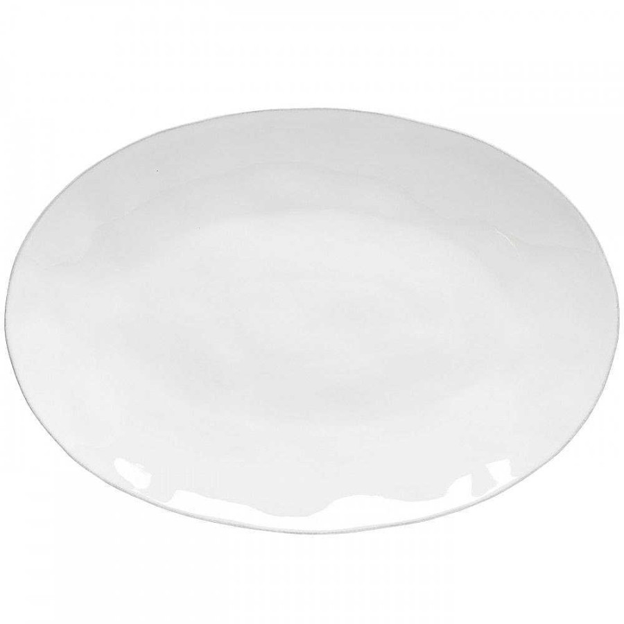 Table Relish Decor | Livia Large Oval Platter - White