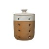 Kitchen Relish Decor | Stoneware Garlic Jar