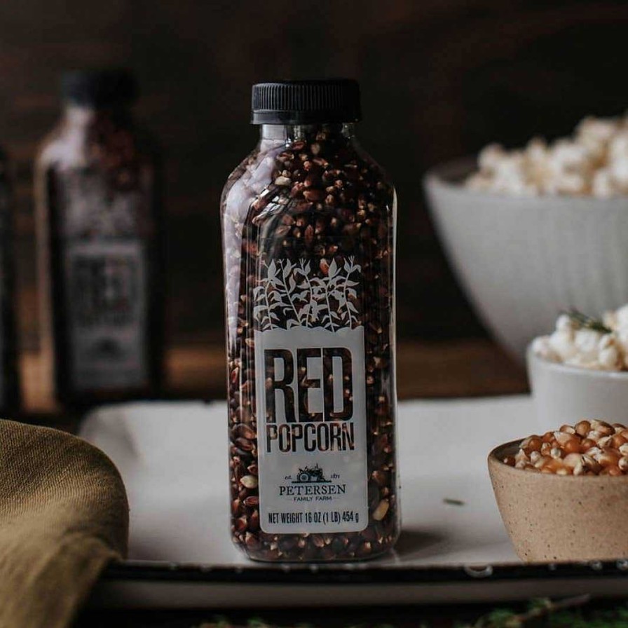 Kitchen Relish Decor | Farm Fresh Red Bottled Popcorn