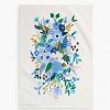 Kitchen Relish Decor | Rifle Paper Co Tea Towel - Garden Party Blue