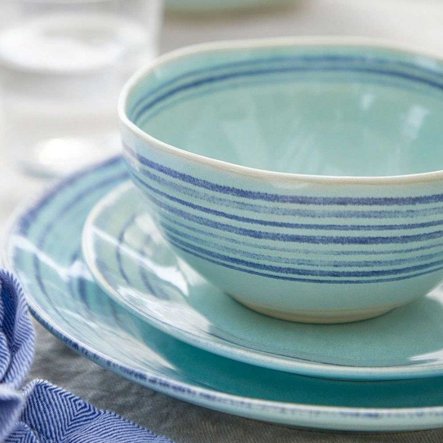 Table Relish Decor | Nantucket Cereal Bowl Set - Aqua