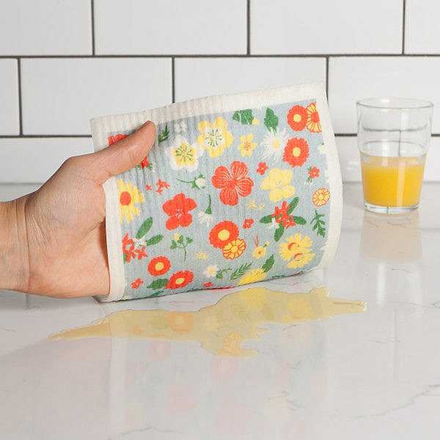 Kitchen Relish Decor | Swedish Dishcloth - Flowers Of The Month