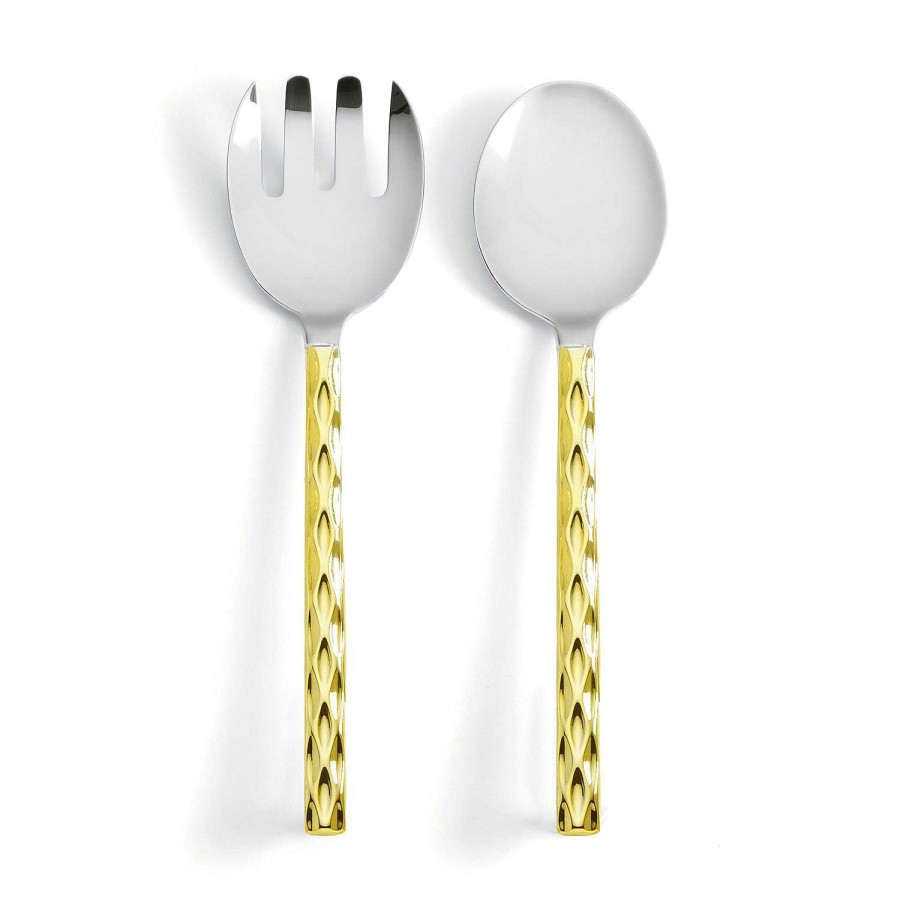 Table Relish Decor | Truro Salad Server Set - Gold