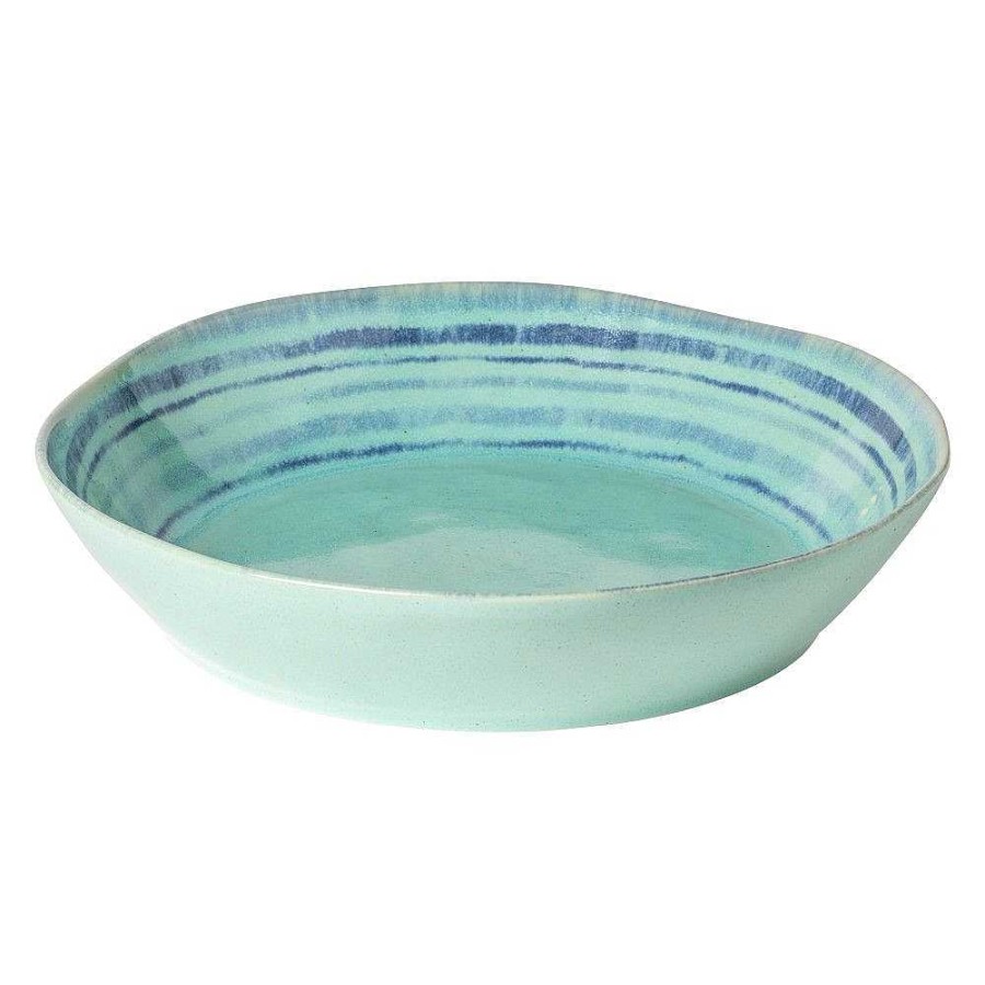 Table Relish Decor | Nantucket Pasta Serving Bowl - Aqua