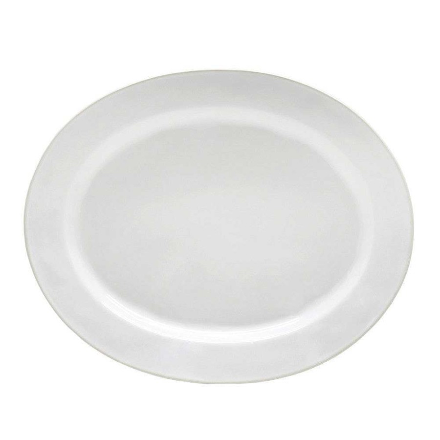 Table Relish Decor | Beja Oval Platter Set - White Cream