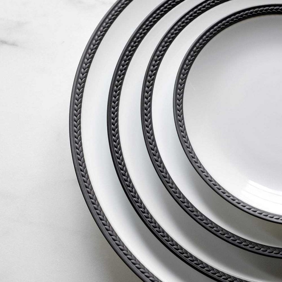 Table Relish Decor | Soie Tress E Soup Plate - Black