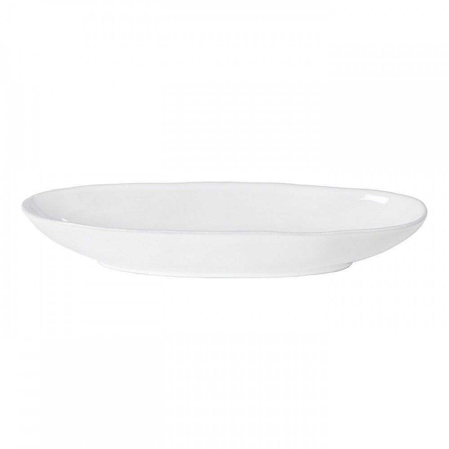 Table Relish Decor | Livia Small Oval Platter - White