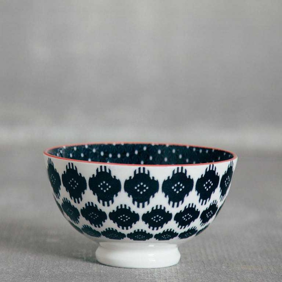 Kitchen Relish Decor | Coupe Stamped Bowl - Ikat