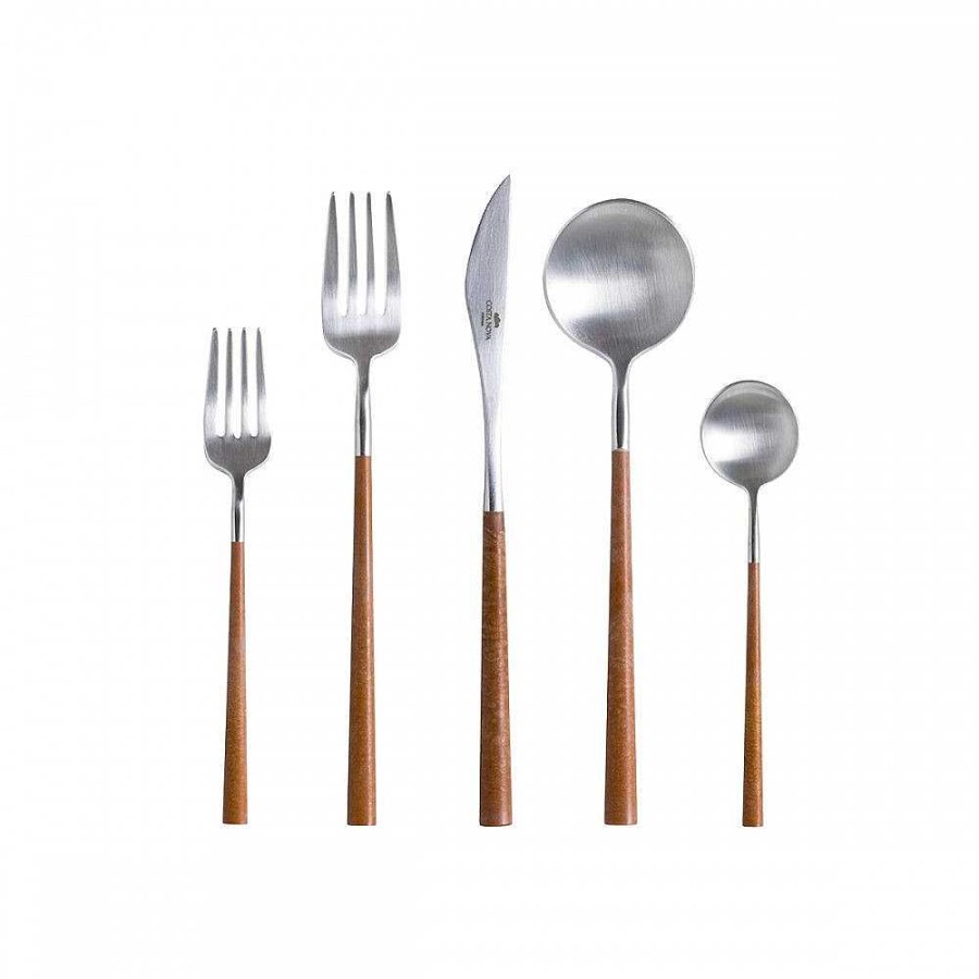 Table Relish Decor | Mito Flatware 5Pc Set - Wooden